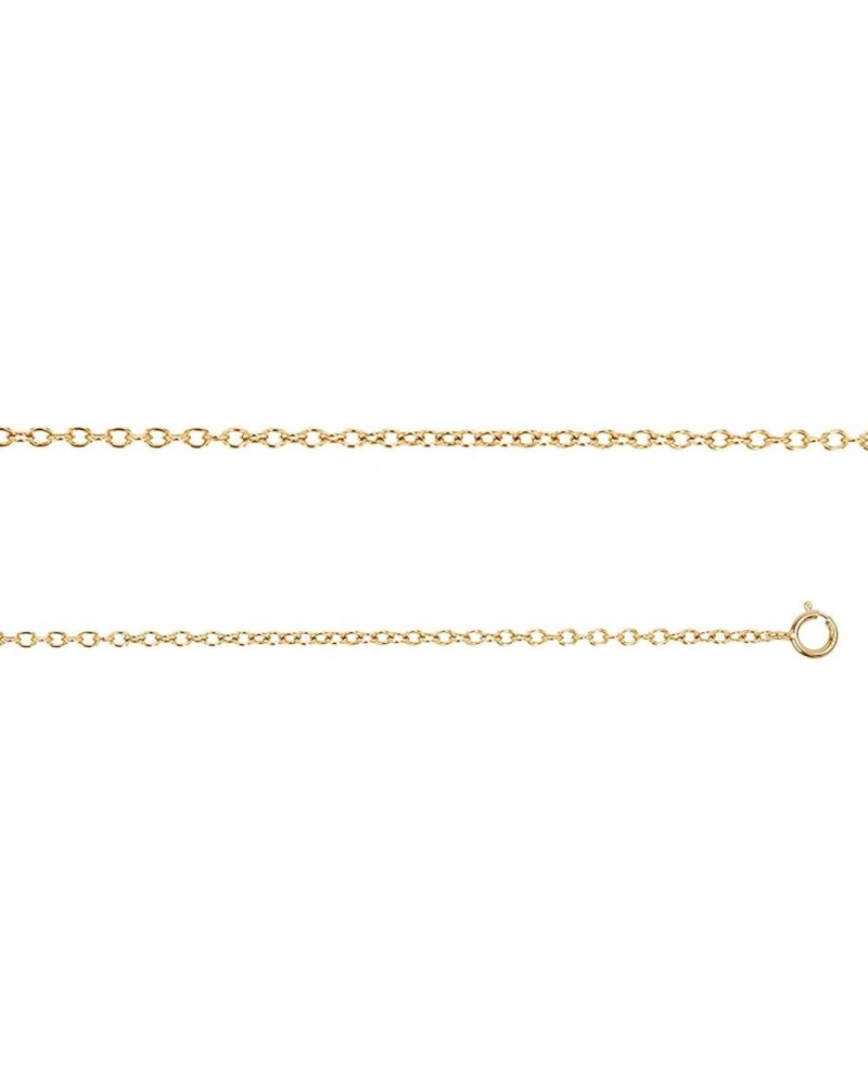 Sterling Silver 1 Micron 1.10mm 18" Rollo 025 Chain 16 Inches yellow-gold-plated-silver $7.15 Necklaces