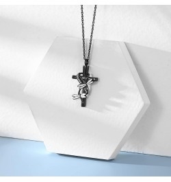 Cross Urn Necklace for Ashes for Women Men Dragonfly Cremation Jewelry Memorial Keepsake Ashes Pendant Black $10.74 Others