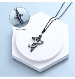 Cross Urn Necklace for Ashes for Women Men Dragonfly Cremation Jewelry Memorial Keepsake Ashes Pendant Black $10.74 Others