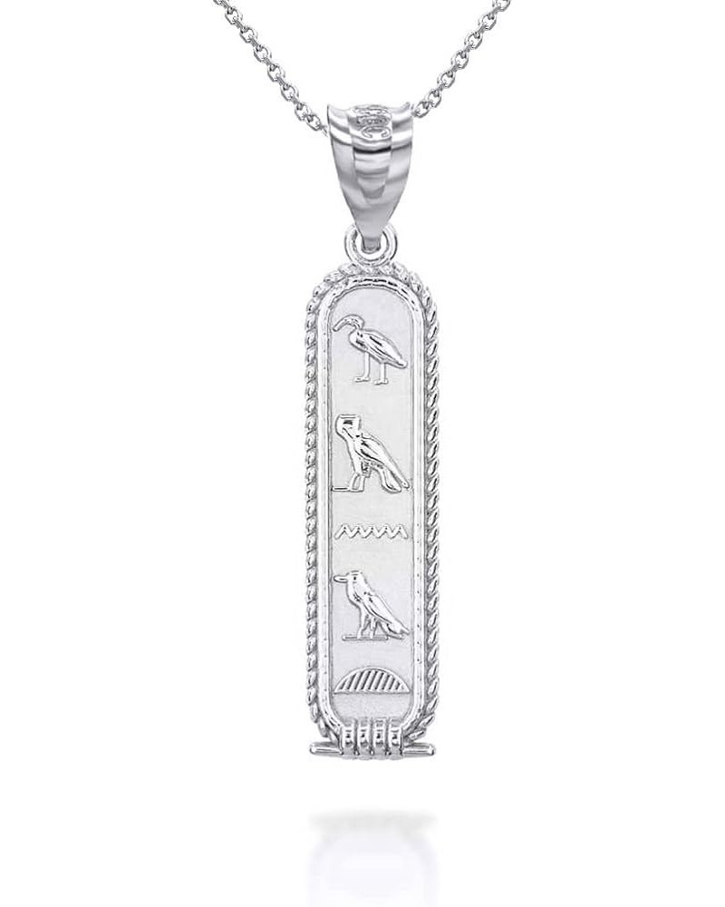 Ancient Egyptian Cartouche Hieroglyphics Amulet pendant 925 Sterling Silver Pendant + 20" Chain $16.29 Necklaces