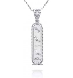 Ancient Egyptian Cartouche Hieroglyphics Amulet pendant 925 Sterling Silver Pendant + 20" Chain $16.29 Necklaces