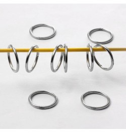 MOQIKAKA16G 18G 20G Surgical Steel Nose Septum Rings Hoops - Stainless Steel Hinged Clicker Segment Nose Rings Hoop Helix Car...