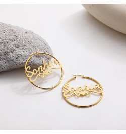 Name Earrings Personalized, Custom Hoop Earrings for Women, Personalized Earrings With Name, Customized Hoop Name Earrings fo...