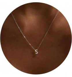 Initial Necklaces for Women,Dainty Silver Letter Necklace Name Personalized Monogram Pendant Necklace Simple Cute Initial Nec...