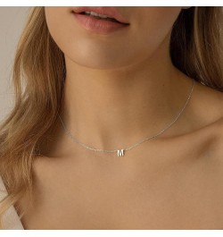 Initial Necklaces for Women,Dainty Silver Letter Necklace Name Personalized Monogram Pendant Necklace Simple Cute Initial Nec...