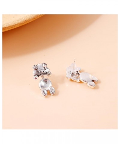 Silver Frog Earrings for Women Vintage Frogs Shaped Stud Earrings Cute Animal Earrings for Teens Girls Frog Jewelry Gifts for...