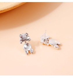 Silver Frog Earrings for Women Vintage Frogs Shaped Stud Earrings Cute Animal Earrings for Teens Girls Frog Jewelry Gifts for...