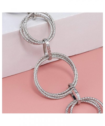 O-Ring Chain Belts for Women Waist Band Belt for Dress Link Chain Gift Crystal Silver Small(105cm/41.3in) $9.50 Body Jewelry