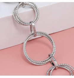 O-Ring Chain Belts for Women Waist Band Belt for Dress Link Chain Gift Crystal Silver Small(105cm/41.3in) $9.50 Body Jewelry