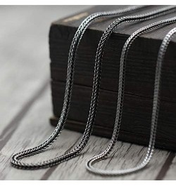 Vintage Black 925 Sterling Silver Foxtail Chain Necklace for Men Women 2/3mm 18-30 inch 24.0 Inches 3mm $25.28 Necklaces