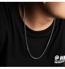 Vintage Black 925 Sterling Silver Foxtail Chain Necklace for Men Women 2/3mm 18-30 inch 24.0 Inches 3mm $25.28 Necklaces