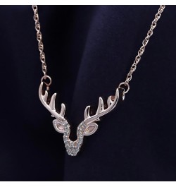 Round White Natural Diamond Accent Deer Antler Pendant in 14K Gold Over Sterling Silver yellow-gold-plated-silver $32.18 Neck...