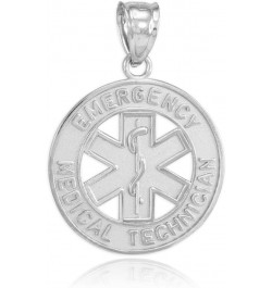 925 Sterling Silver EMT Charm Emergency Medical Technician Star of Life Pendant Necklace 20.0 Inches $16.63 Necklaces