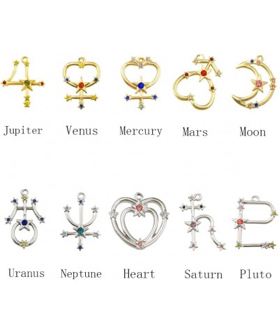 Nine Planets Pendant Necklace Sailor Moon Guardian Star Clavicle Necklace, Astronomy Enthusiast Gift Jewelry Venus $8.24 Neck...