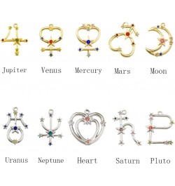 Nine Planets Pendant Necklace Sailor Moon Guardian Star Clavicle Necklace, Astronomy Enthusiast Gift Jewelry Venus $8.24 Neck...