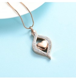 Heart Urn Neckalce for Ashes for Women Crystal Teardrop Cremation Jewelry Ashes Keepsake Pendant Memorial Jewelry Gifts for A...