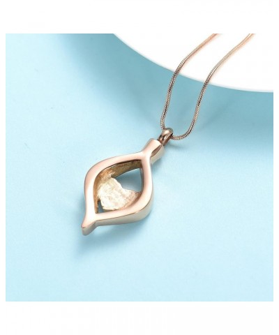 Heart Urn Neckalce for Ashes for Women Crystal Teardrop Cremation Jewelry Ashes Keepsake Pendant Memorial Jewelry Gifts for A...