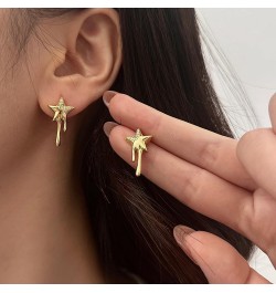 Star Stud Earrings Lava Luck Star Earrings Small Shiny Star Ear Stud Rhinestone Dangle Earrings Jewelry for Women Girls Gold ...