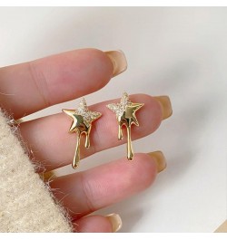 Star Stud Earrings Lava Luck Star Earrings Small Shiny Star Ear Stud Rhinestone Dangle Earrings Jewelry for Women Girls Gold ...