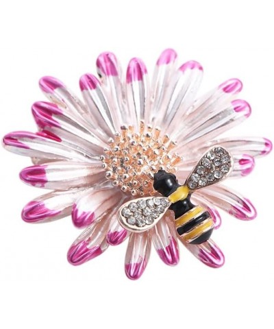 Brooch Pins Flower Brooch Corsage Daisy Bee Badge Scarf Clip Coat Sweater Pins Women Jewelry pink $5.29 Brooches & Pins