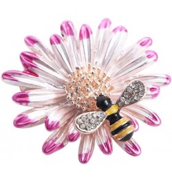 Brooch Pins Flower Brooch Corsage Daisy Bee Badge Scarf Clip Coat Sweater Pins Women Jewelry pink $5.29 Brooches & Pins