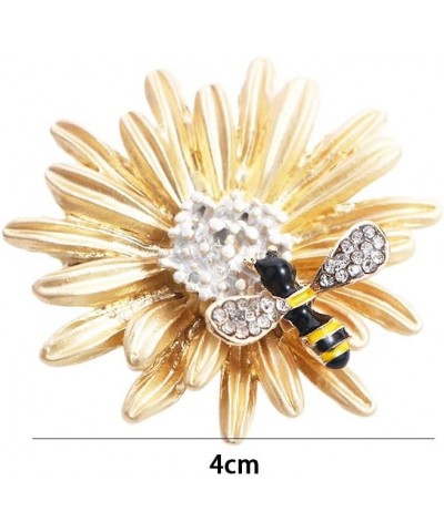 Brooch Pins Flower Brooch Corsage Daisy Bee Badge Scarf Clip Coat Sweater Pins Women Jewelry pink $5.29 Brooches & Pins