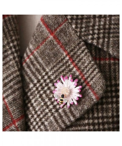 Brooch Pins Flower Brooch Corsage Daisy Bee Badge Scarf Clip Coat Sweater Pins Women Jewelry pink $5.29 Brooches & Pins