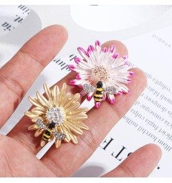 Brooch Pins Flower Brooch Corsage Daisy Bee Badge Scarf Clip Coat Sweater Pins Women Jewelry pink $5.29 Brooches & Pins