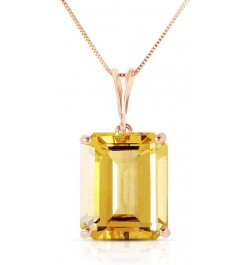 14k Solid White, Rose,and Yellow Gold Necklace with 6.5 Carats Octagon-Cut Natural Citrine 1797 Rose Gold 20.0 Inches $169.46...