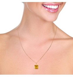 14k Solid White, Rose,and Yellow Gold Necklace with 6.5 Carats Octagon-Cut Natural Citrine 1797 Rose Gold 20.0 Inches $169.46...