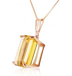 14k Solid White, Rose,and Yellow Gold Necklace with 6.5 Carats Octagon-Cut Natural Citrine 1797 Rose Gold 20.0 Inches $169.46...