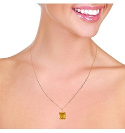 14k Solid White, Rose,and Yellow Gold Necklace with 6.5 Carats Octagon-Cut Natural Citrine 1797 Rose Gold 20.0 Inches $169.46...