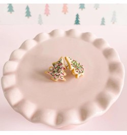 Cute Acrylic Christmas Tree Stud Earrings Chocolate Colorful Lanterns for Women Girls Winter Xmas Festive Merry Christmas Hol...