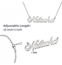 925 Sterling Sliver Custom Name Necklace Personalized Initial Necklaces Pendant Jewelry Gift for Her (Jessica) $17.15 Necklaces