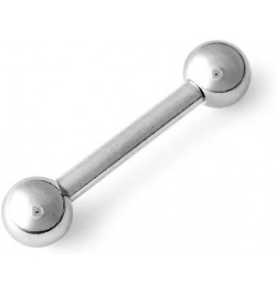 316L Surgical Steel Straight Barbell 12g 0.88 Inches $12.00 Body Jewelry