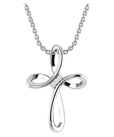 Sterling Silver 925 Sterling Silver Celtic Knot Cross Pendant Necklace 18"| Necklace For Women |Eye Catching Design|For Birth...