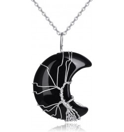 Crystal Pendant Necklace for Woman Birthday Christmas Onyx $9.00 Necklaces