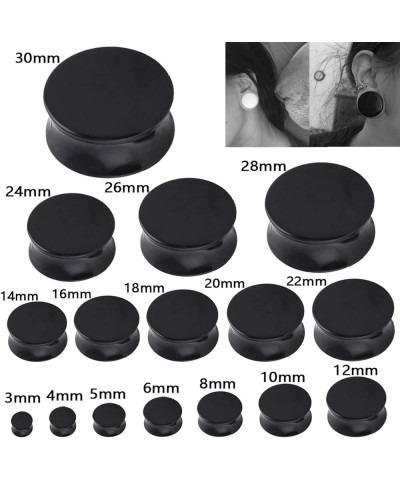 2PCS Acrylic Tunnels for Ears, Expanders Ear Piercing Jewelry for Mens Womens Black Round Shape 22.0 Millimeters $8.69 Body J...