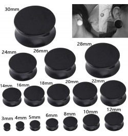 2PCS Acrylic Tunnels for Ears, Expanders Ear Piercing Jewelry for Mens Womens Black Round Shape 22.0 Millimeters $8.69 Body J...