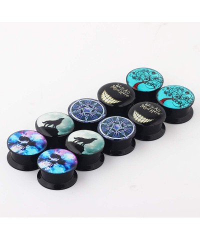 5 pairs Acrylic Ear Tunnels Plugs Expander 00 Gauges Stretcher Earrings Screw Ear Piercing Body Jewelry 12mm-1/2'' $7.50 Body...