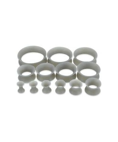 Pair 1-1/2" (38MM) GRAY SILICONE EARSKIN TUNNELS Double Flare Gauges Super Ultra Thin Soft Flexible Flesh Plugs Grey (2pcs) $...