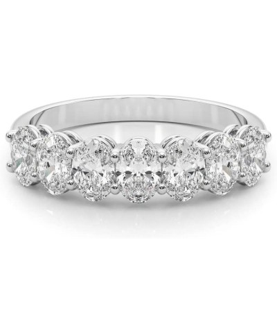 1 Carat & 2 Carat Oval Lab Grown 14K Diamond Seven Stone Anniversary Band for Women (F-G/VS-SI) 4.5 2 Carat White Gold $391.1...