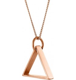 Simple Charm Necklace Jewelry Triangle Pendant Necklaces for Women Rose gold 16.0 Inches $9.74 Necklaces