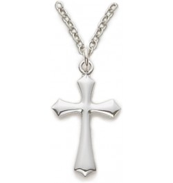 True Faith Jewelry Sterling Silver Cross Pendants Necklace Religious Jewelry Beveled Design $51.45 Necklaces