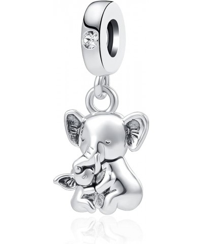 Cute Cat Elephant Butterfly Pawprint Mama Bear Charm Animal Pet Bead for European Bracelets Elephant $8.84 Bracelets