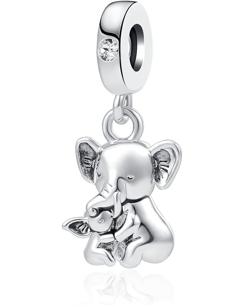 Cute Cat Elephant Butterfly Pawprint Mama Bear Charm Animal Pet Bead for European Bracelets Elephant $8.84 Bracelets