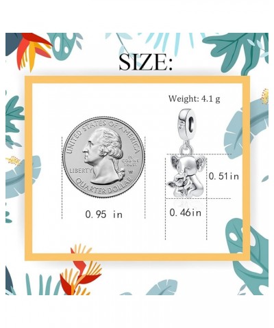 Cute Cat Elephant Butterfly Pawprint Mama Bear Charm Animal Pet Bead for European Bracelets Elephant $8.84 Bracelets