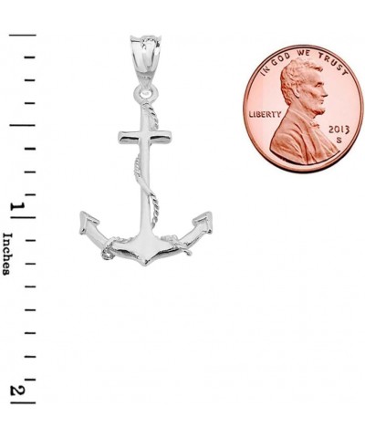 Exquisite Sterling Silver Nautical Ship Anchor Pendant $10.19 Necklaces