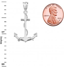 Exquisite Sterling Silver Nautical Ship Anchor Pendant $10.19 Necklaces