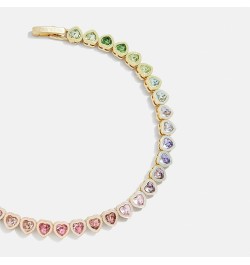 Kali Tennis Bracelet for Women - Classic Gold-Plated Eternity Band w/Cubic Zirconia Crystals, Hypoallergenic Rainbow Ombre 6....